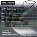 AM134404 Turn-to-Lock Spout Control Cable for John Deere 44'' 47'' 54'' 59'' 60'' Snow Thrower, Discharge Chute Angle Controller