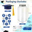 Phoncoo 16 Sets 2026 Graduation Table Decoration with LED Lights, Mason Jar Graduation Centerpieces for Tables with Grad Cap, Stickers for College High Middle School Grad Party Supplies Gifts(Blue)