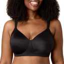 Playtex Women's Wireless Bra, T-Shirt Bras, Full Coverage, Moisture-Wicking, 4750 (Black), 42C