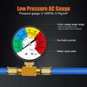 AC R134a Recharge Hose with Gauge Kit, Freon U Charge Hose 100 pounds per Square inch, Low Pressure Meter Can Tap Quick Coupler Adapter, Fits for Car AC Air Conditioning Refrigerant