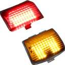 DTR2017 Smoked Front Amber Rear Red LED Fender Tip Lights Taillight for Harley Softail Heritage, Sportster, Road Glide Touring Fatboy Electra Glide FLHTC FLHTK FLTRU FLHTKL