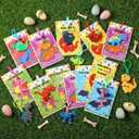 96 Pcs Valentine's Day Gifts Dinosaur Keychains with Valentines Cards Funny Exchange Gifts for Party Favors Goodie Bag Stuffers Treat Bulk Birthday Supply Decoration