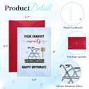 5 x D24TIME Funny Birthday Card for Dad or Mom - 50th 60th 70th 80th Age Joke Gift - Happy Birthday Card for Husband Wife Grandma Grandpa - Older Brother Sister Friend Men (Chariot)