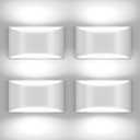 Aiilsmp 4 Pack White LED Wall Sconce Hardwired Indoor Wall Lights Up and Down Wall Mount Light for Living Room Bedroom Corridor Hallway Conservatory Cool White 6000K(with G9 Bulbs)