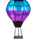 YELENEW Solar Hot Air Balloon Lantern with Flame Flickering LED Glass Hot Air Balloon Solar Lanterns Outdoor Waterproof Hanging Lights for Patio,Porch,Yard,Garden Decor Mother Day Gifts for Women