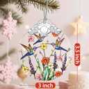 Christmas Ornaments: Stained Glass Ornament, Christmas Tree Ornament, Hanging Ornaments for Home Decor & Xmas Tree Decorations Exquisite Holiday Decor, Gifts & Holiday Present - Hummingbirds