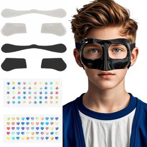 WR01A Kids Nose Guard for Broken Nose Girls Boys Adjustable Basketball Soccer Sports Face Mask with Foam Padding and Stickers for Youth Teens WR01A Kids Nose Guard for Broken Nose Girls Boys Adjustable Basketball Soccer Sports Face Mask with Foam Padding and Stickers for Youth Teens