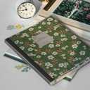 Monolike Olivia's Flowers PVC Adhesive Photo Album, Green - Photo Album, Photo Book, Adhesive Album, Design Album
