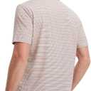 Rouen Men's Polo Shirts Short Sleeve Dry Fit Performance Wicking Moisture Causal Striped Collared Golf Shirts for Men (M)