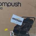 Mompush Lithe Double Stroller for Infant and Toddler, Lightweight Side by Side Twin Stroller, Only 25 lbs, 30-Inch Slim Fit Through Doorways, One-Step Fold, Independent Recline, UPF 50+ Canopy