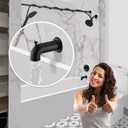 Extra Long Tub Spout with Diverter, Fits for 1/2" IPS Threads,Matte Black