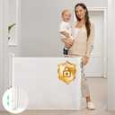 Retractable Baby Gate, Momcozy Mesh Baby Gate or Mesh Dog Gate, 33" Tall,Extends up to 55" Wide, Child Safety Gate for Doorways, Stairs, Hallways, Indoor/Outdoor (33" Tall x 55" Wide, White)