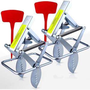 Mole Trap Scissor 2 Pack, Upgraded Mole Traps for Lawns that Kill Best, Galvanized Steel Mole Killer, Step Setup
