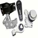 Engine Motor Mount Kit Compatible with 2008-2015 Nissan Rogue 2.5L 2WD, Silver Steel Engine/Transmission Mount A7370 A7384 A4351 A4352