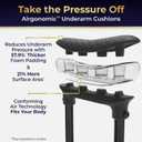 Air-Crutch Lightweight Walking Crutch, Adult Crutches for Walking with Comfortable Underarm Pads and Ergonomic Grips, Adjustable Height 4'7"-6'7", 300 lb Capacity, Black
