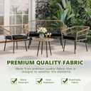 Wicker Chair Cushions Set, 2 U-Shaped Cushions & 1 Loveseat, Waterproof Outdoor Loveseat Cushion for Patio Furniture, Settee Bench Pad All Weather,Flower