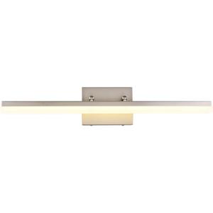 mirrea 24in Modern LED Vanity Light for Bathroom Lighting Dimmable 24w Brushed Nickel (Warm White 3000K)