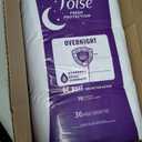 Poise Overnight Incontinence & Postpartum Pads for Bladder Leaks, 8 Drop Extra Coverage, 72 Count (2 Packs of 36)