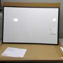 JILoffice Magnetic Whiteboard/White Board, Dry Erase Board 48 x 36 Inch, Black Aluminum Frame Wall Mounted Board for Office Home and School