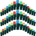 Honoson LED 5 mm Christmas String Lights Replacement Bulbs LED Wide Angle Wire Light Set Indoor Outdoor Home Decor Festival Decorations for Xmas Tree Lights(Multicolor Bulb,180 Count) (Green Base with Multicolor Bulb)