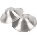 Silver Nursing Cups - Nipple Shields for Nursing Newborn - Breastfeeding Essentials - Newborn Essentials - 925 Silver Nipple Covers (Regular)