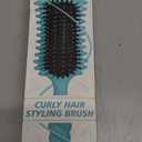 Curly Hair Brush - Curl Defining Wide Tooth Brush with Soft Boar Bristles, Detangling Brush for Frizz-Free Curls, Wet & Dry Hair Styling Tool for Women & Men, Ergonomic Handle (Teal)
