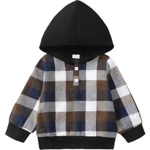NZRVAWS Toddler Baby Boy Clothes 6 12 18 24 Months Long Sleeve Hoodie Sweatshirt Fall Winter 2-8T Little Boy Outfits