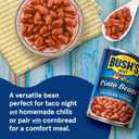 BUSH'S BEST 16 oz Canned Pinto Beans, Source of Plant Based Protein and Fiber, Low Fat, Gluten Free, Great For Soups, Salads and More, (Pack of 12) BB 10/2027