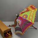 Bohemian Handmade Design Cotton Multi Color Cotton Fashion Multi Colored Umbrella Embroidery Boho Umbrellas Parasol (10 Pcs lot)