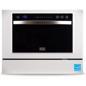 BLACK+DECKER BCD6W 6 Place Setting ENERGY STAR Portable Compact Countertop Dishwasher