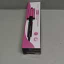 Farery Mini 3 Barrel Hair Waver - Portable Beach Wave Curling Iron for Short Hair, 1/2 Inch Ceramic Crimper with 3 Temp Settings & 30s Fast Heating, Dual Voltage Travel Hair Waver for Women, Pouch Bag