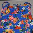 La Blanca Womens Over The Shoulder Tankini Swimsuit Top (6, Multi// Modern Oasis)