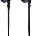 Wall Sconce Candle Holder Set of 2, Large Black Scepter Design Metal Wall Candle Holder, Home Wall Decoration for Living Room, Bathroom, Dining Room