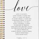 QICLM Christian Notebook Journal, John 3:16 Love Bible Journaling Notebooks for Note Taking, Inspirational Christian Gifts for Women Men, Hardcover Spiral Notebook 5.5x8.3
