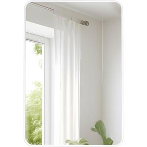 White Bathroom Mirror, 24 x 36 Inch Rectangle Wall Mirror with Wood Frame,Vanity Modern Tempered Glass Mirror for Bedroom,Entryway,Living Room