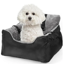 Special Dog Car Seat for Pet Dogs, Super Soft Fabric and Memory Foam Pet Travel Chair, Washable and Removable, Non-Slip Bottom, Durable and Convenient Safety Strap (Gray)