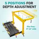 Tire Step for Truck Upgraded, SUV and RV Adjustable Folding Heavy Duty Wheel Step, Non-Slip Steel Surface, Max 350 Pounds