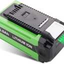 40V 6.0Ah Lithium-ion Replacement Battery for Greenworks GMAX 40V Cordless Power Tools 29462 29472 29252 20202 20302 20322 20672 25223 25302 25312 25322 21242 21302 21332 22262 22272 24252 24282 27062