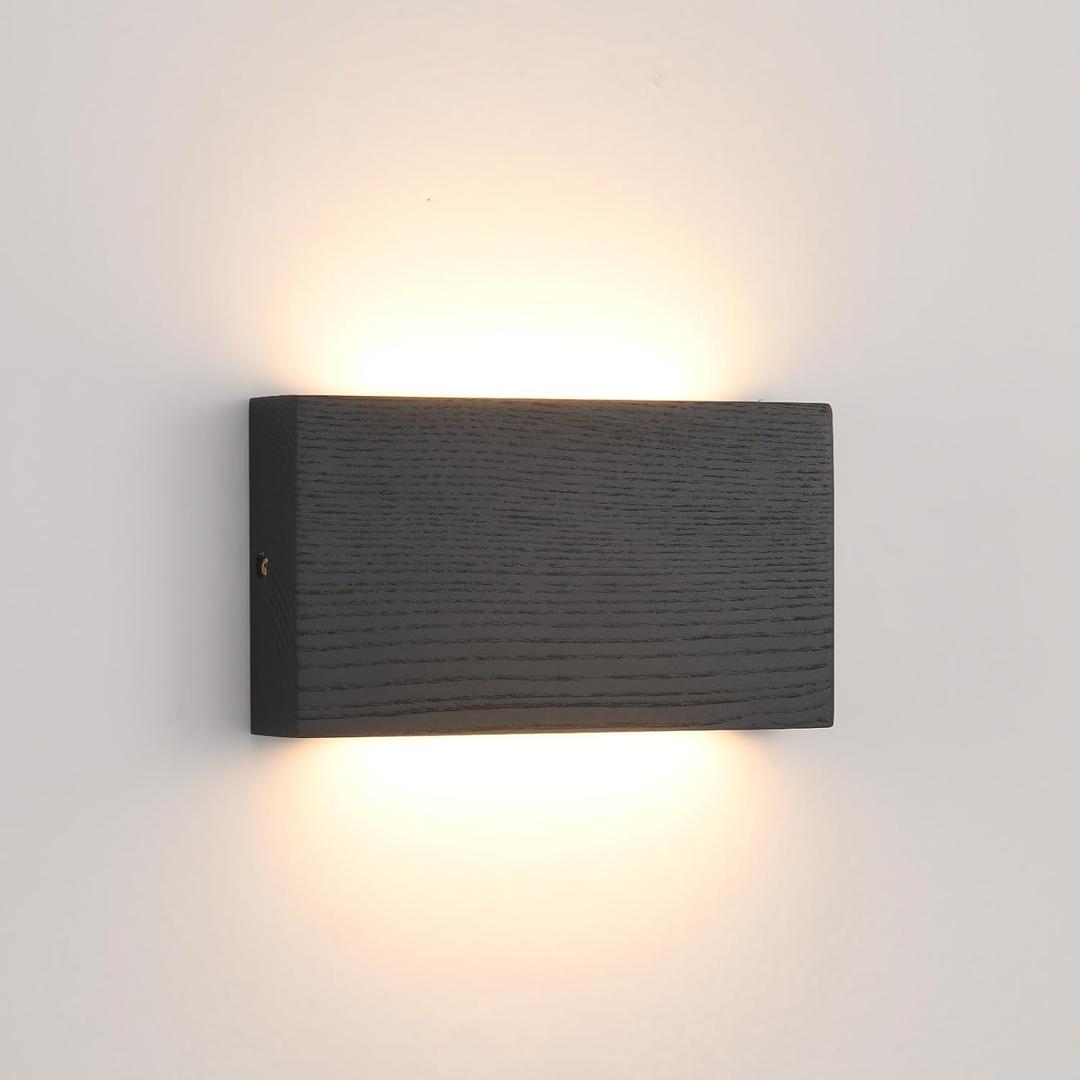 Black Wood wall sconces Lights Indoor for Living Room, wall Lamps Bedroom,Black wall Sconce wall Mounted lamp, wall Mounted Light,Indoor wall Lights