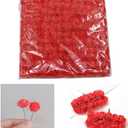 Mini Roses Artificial Flowers,Mini Roses for Crafts,Miniature Flowers for Dollhouse, for Gift Decoration, Handicraft DIY Flowers,Dollhouse Dcor (144, Red)