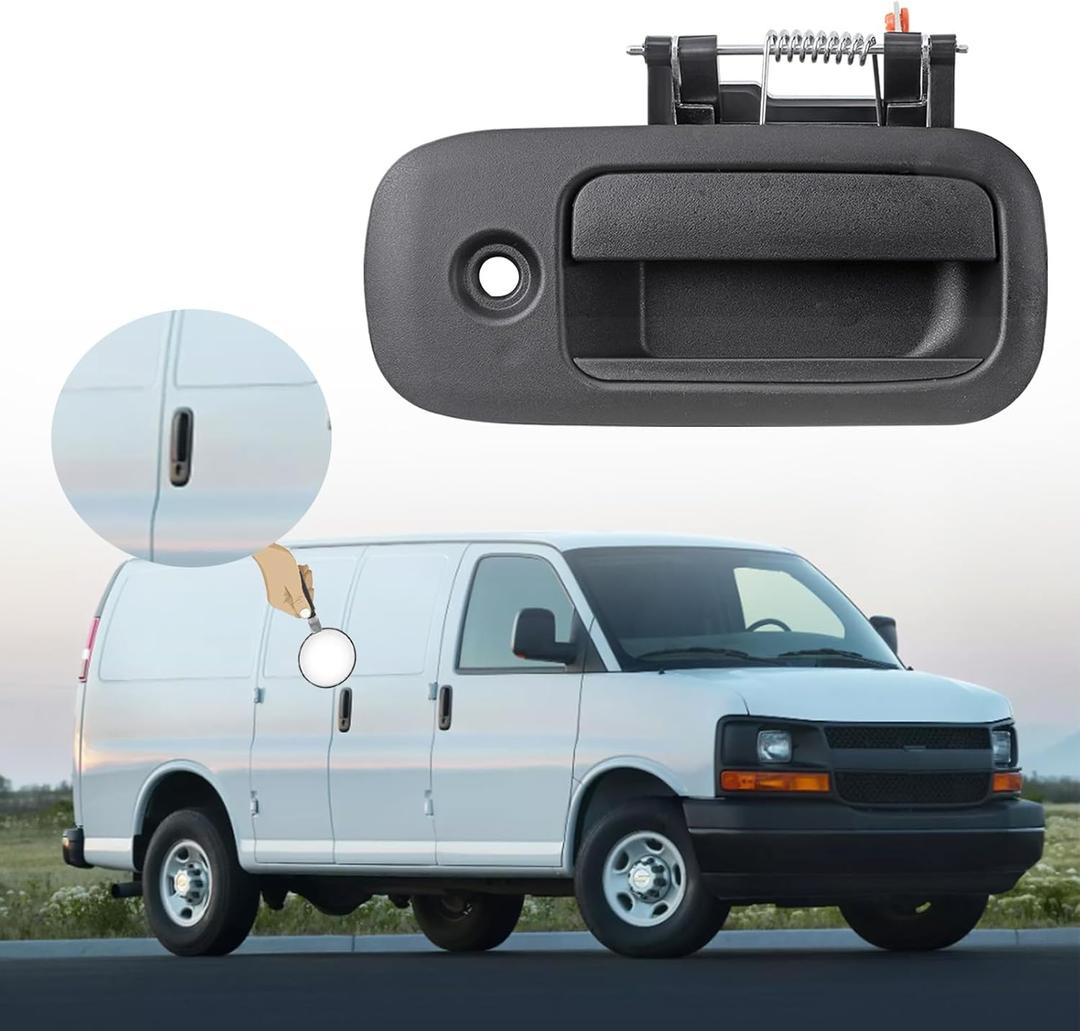 Passenger Side Side Sliding Exterior Door Handle Rear Right Compatible with Chevy GMC Vehicle Express, Savana 1500 2500 3500 4500 Van 1996-2009 Replace# 83373 10359096 25866275