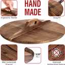 YOSUKATA Premium Wok Cover 14" for Wok 14" - Wooden lid for Frying Pan - Ergonomic Handle - Condensate-free - Durable Accessories for Carbon Steel - Cast Iron - Stainless Steel & Aluminum Woks