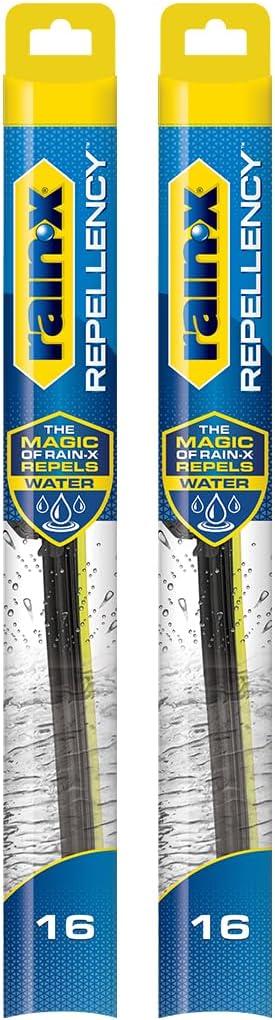 Rain-X 810358 Repellency Water Repellent Wiper Blades, 16" & 16" (2 Pack)