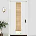 LazBlinds No Tools No Drill Bamboo Roller Shades, Cordless Bamboo Blinds, Light Filtering Roll Up Blinds for Windows, French Door, Porch or Patio Privacy Screen, 12'' W x 70'' H, Brown