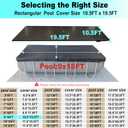 9x18Ft Rectangular Pool Cover with Side Storage for Oval and Rectangular Above Ground Pool, One-Piece Solar Oval Pool Cover, Preventing Waterlogging, UV and Weather Resistant WP:10000kPa+