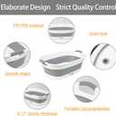 Collapsible Dog Bath Tub for Small Dogs & Cats, Portable Puppy Bath Tub with Water Drain Plug, Space Saving Foldable Pet Bathtub for Indoor & Outdoor Use, Grey