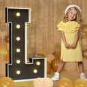 imprsv Marquee Letters Black 3FT: Black Party Decor - Light Up Letter L Large 3 Feet Tall - Party Decorations Letter for Love Birthday Wedding Proposal