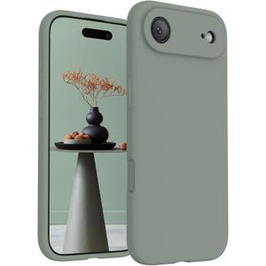 FireNova Magnetic for iPhone Air Case, Compatible with MagSafe, [Integrated Silicone Camera Control Button] [Camera Protection] Microfiber Lining Phone Case for iPhone 17 Air, 6.5", Calke Green