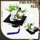 Novabright Black 2026 Graduation Flower Bouquet Grad Centerpiece Graduation Cap Flower Box Floral Arrangements Candy Gift Box for Class of 2026 Ceremony Table Party Favors