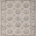 8x10 Large Washable Non-Slip Area Rug for Living Room, Bedroom,Dining Room, Home Office-Vintage Farmhouse Floral Non-Shedding Distressed Foldable Thin Low Pile Area Rug (Beige,8x10)